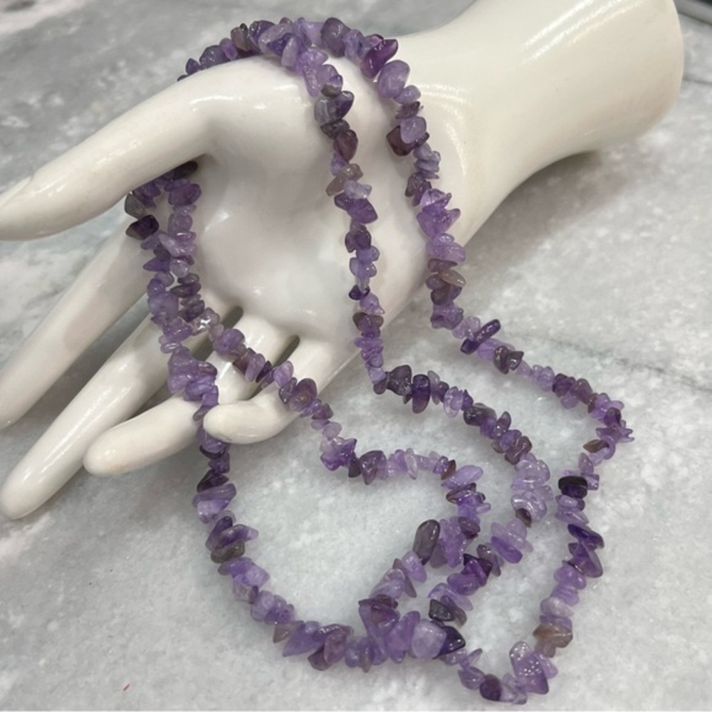 Amethyst Chip 34” Endless Necklace